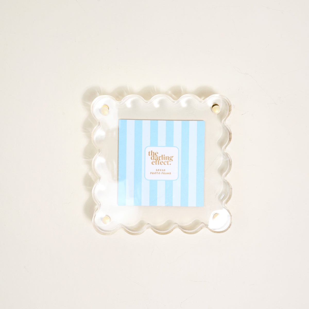 The Darling Effect Little Moments Scalloped Acrylic Frame-Clear