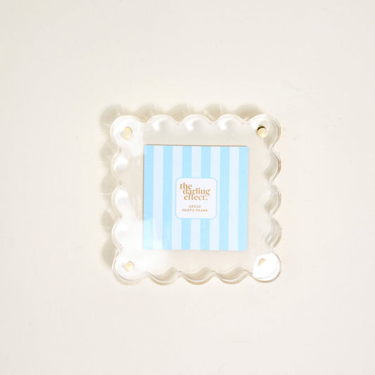 The Darling Effect Little Moments Scalloped Acrylic Frame-Clear
