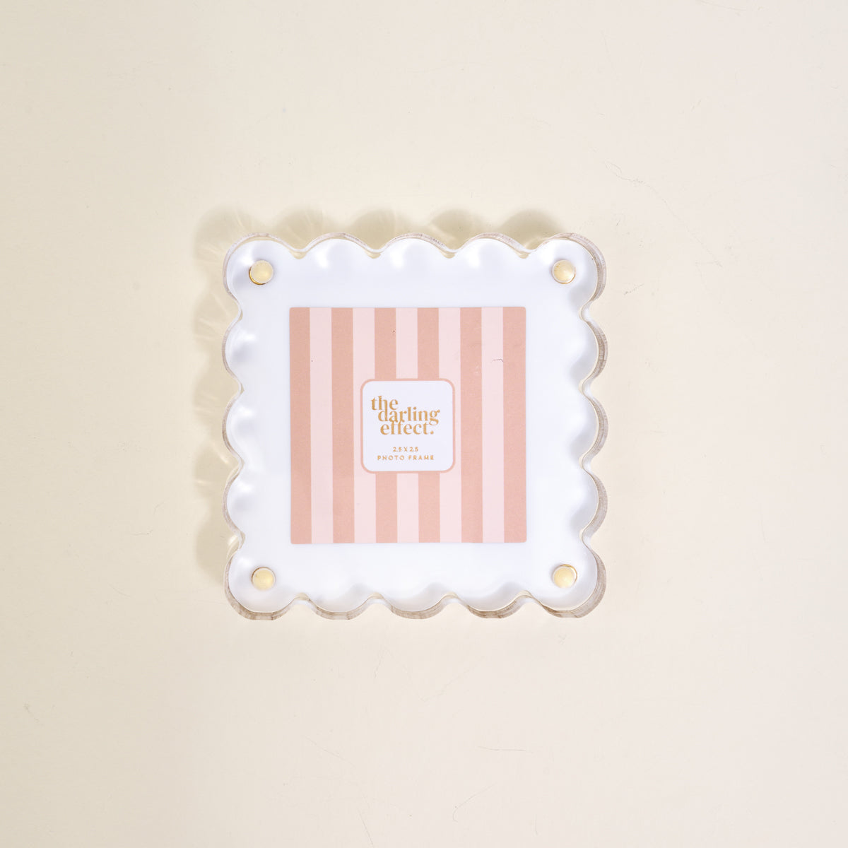 The Darling Effect Little Moments Scalloped Acrylic Frame-White