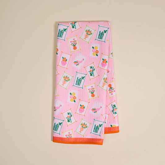 The Darling Effect “It's Mahj Time” Waffle Tea Towel