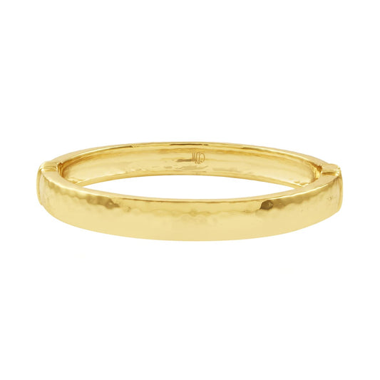 Capucine de Wulf “Cleopatra” Oval Hinged Bangle-Gold