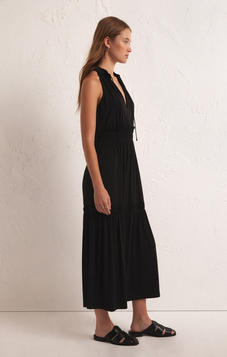 Z Supply Rhea Midi Dress-Black