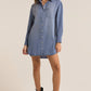 Z Supply Dover Chambray Dress-Sun Bleached Indigo