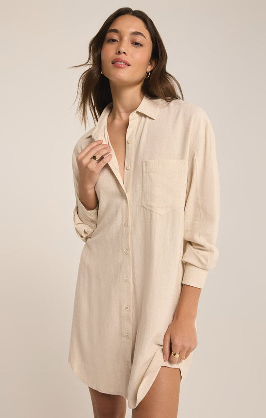 Z Supply Dover Linen Dress- Flax