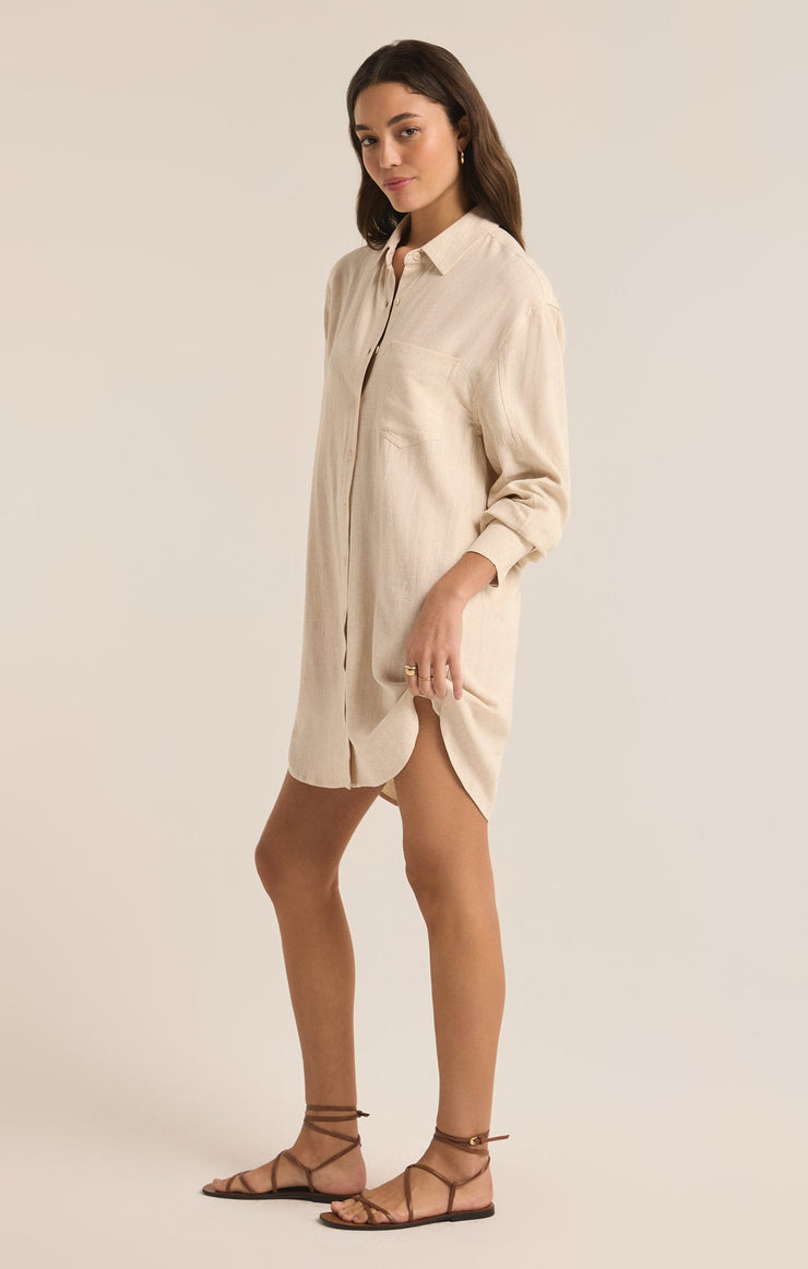 Z Supply Dover Linen Dress- Flax