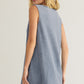 Z Supply Sloane V-Neck Jersey Knit Denim Dress - Medium Indigo