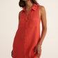 Z Supply New Light Gauze Mini Dress - Cabana Red