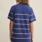 Z Supply Sway Stripe Mini Tee Dress- Yacht Blue