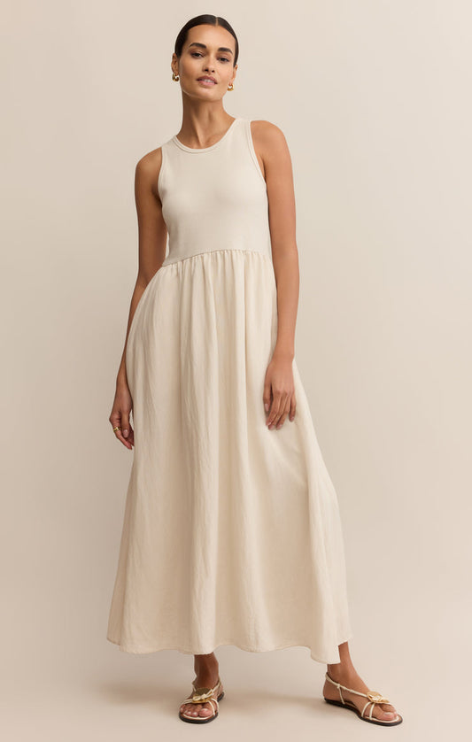 Z Supply Charlotte Rib Midi Dress - Crystal
