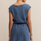 Z Supply Dayshift Jersey Denim Mini Dress - Vintage Indigo