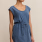 Z Supply Dayshift Jersey Denim Mini Dress - Vintage Indigo