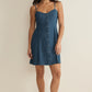 Z Supply Angel Eyes Denim Mini Dress- Medium Indigo