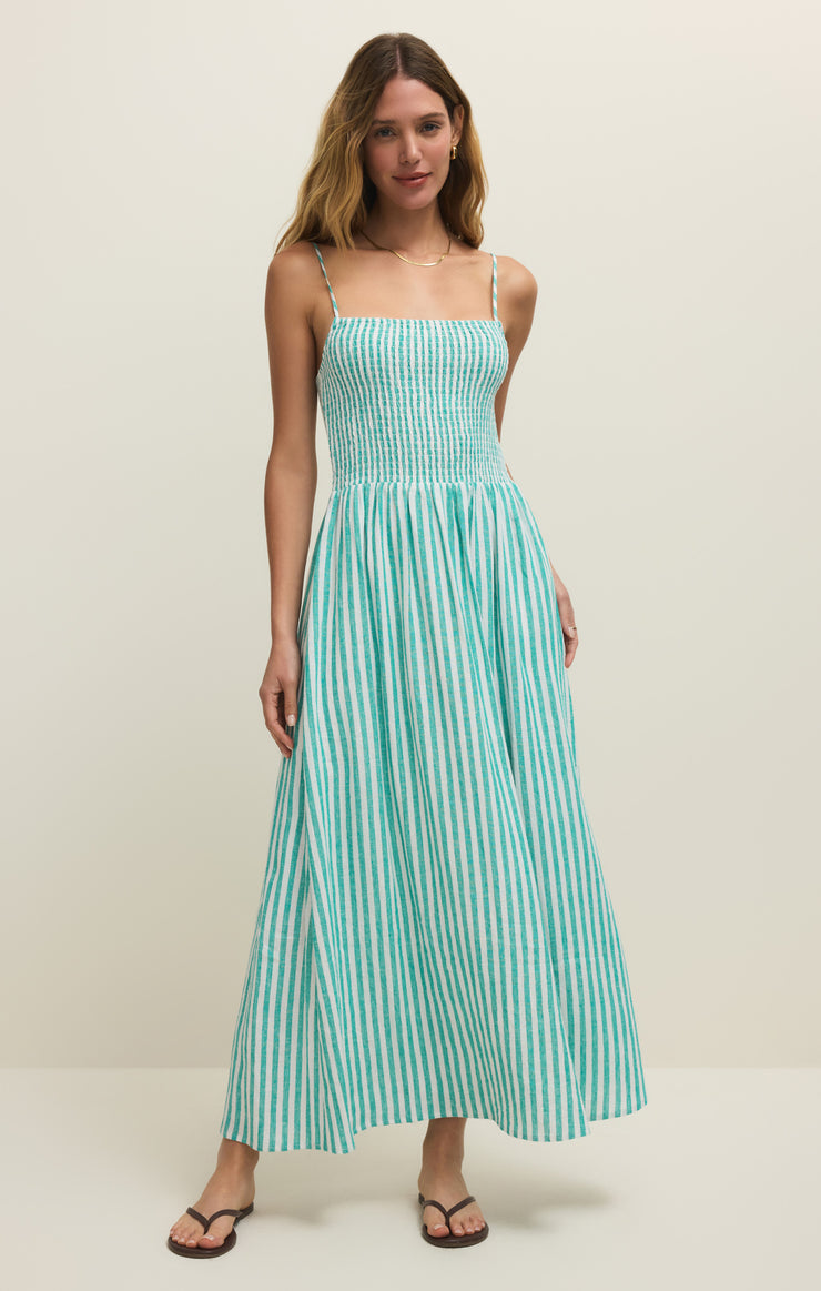 Z Supply Bayside Striped Midi Dress-La Palma