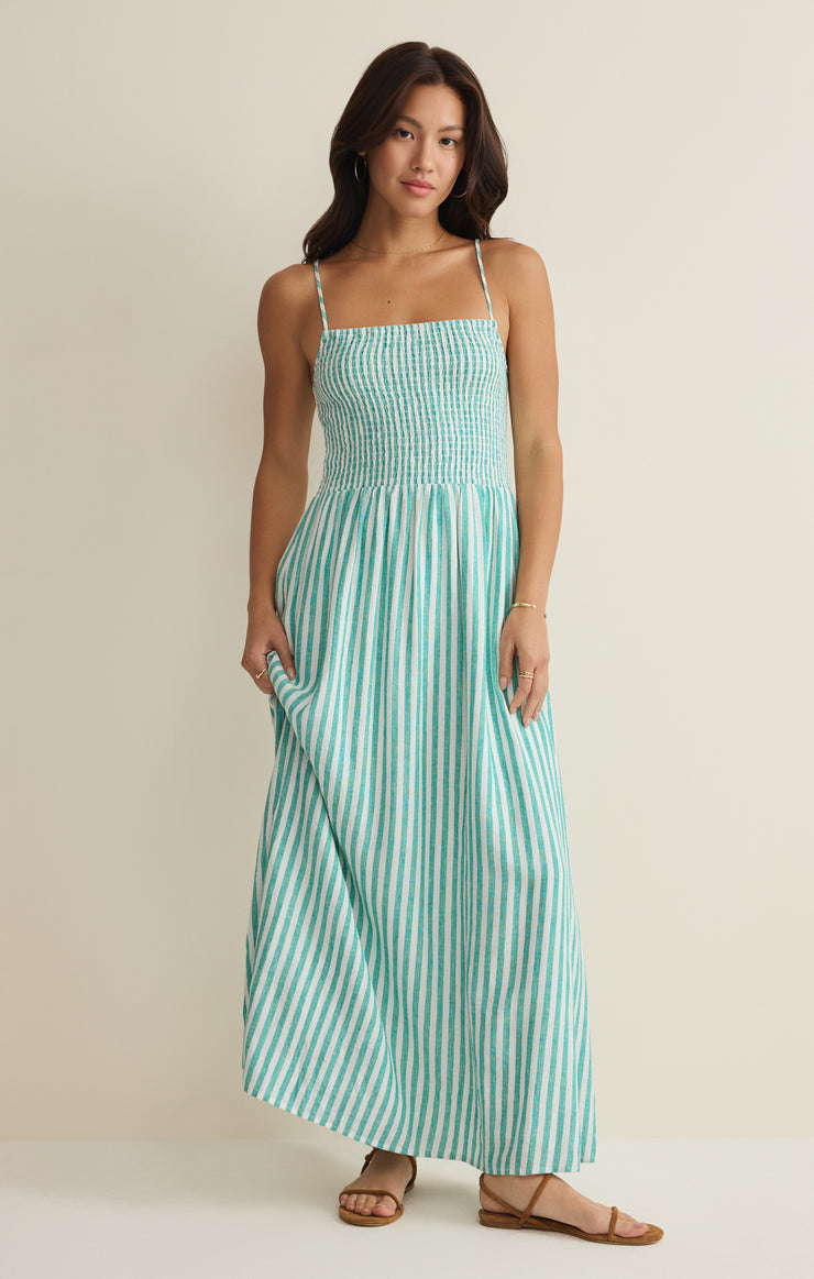 Z Supply Bayside Striped Midi Dress-La Palma