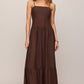 Z Supply Esti Embroidered Maxi Dress- Cherry Chocolate