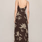 Z Supply Charisma Floral Midi Dress- Dark Chocolate