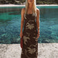 Z Supply Charisma Floral Midi Dress- Dark Chocolate