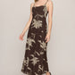 Z Supply Charisma Floral Midi Dress- Dark Chocolate