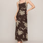Z Supply Charisma Floral Midi Dress- Dark Chocolate