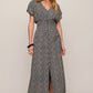Z Supply Sanna Iris Floral Midi Dress-Eclipse