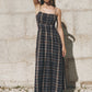 Z Supply Evermore Plaid Midi Dress-Eclipse