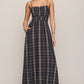 Z Supply Evermore Plaid Midi Dress-Eclipse
