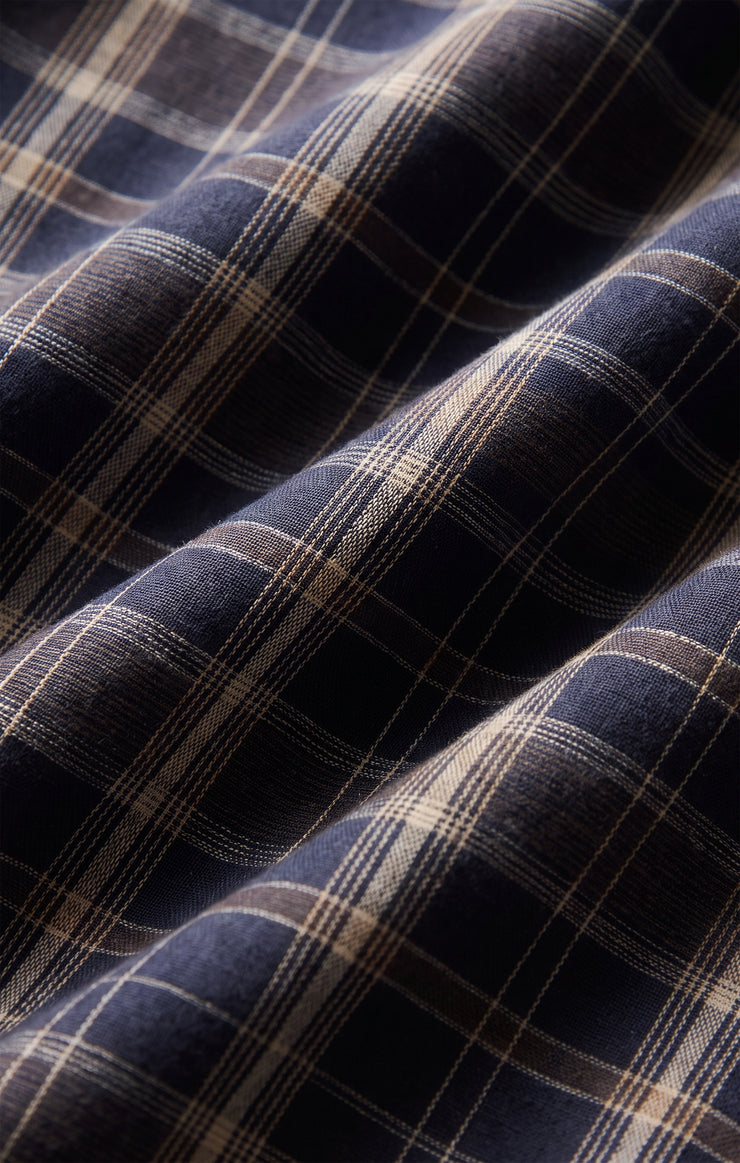 Z Supply Evermore Plaid Midi Dress-Eclipse