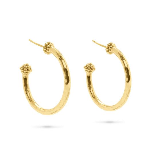 Capucine de Wulf “Berry Slice” Medium Hoop Earrings-Gold