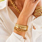 Capucine de Wulf “L'Amour Toujour” Hinged Bangle - Gold
