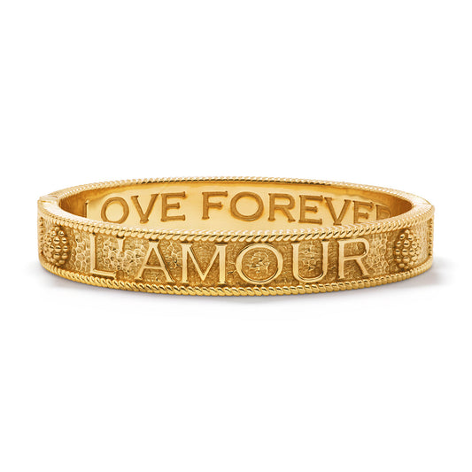 Capucine de Wulf “L'Amour Toujour” Hinged Bangle - Gold