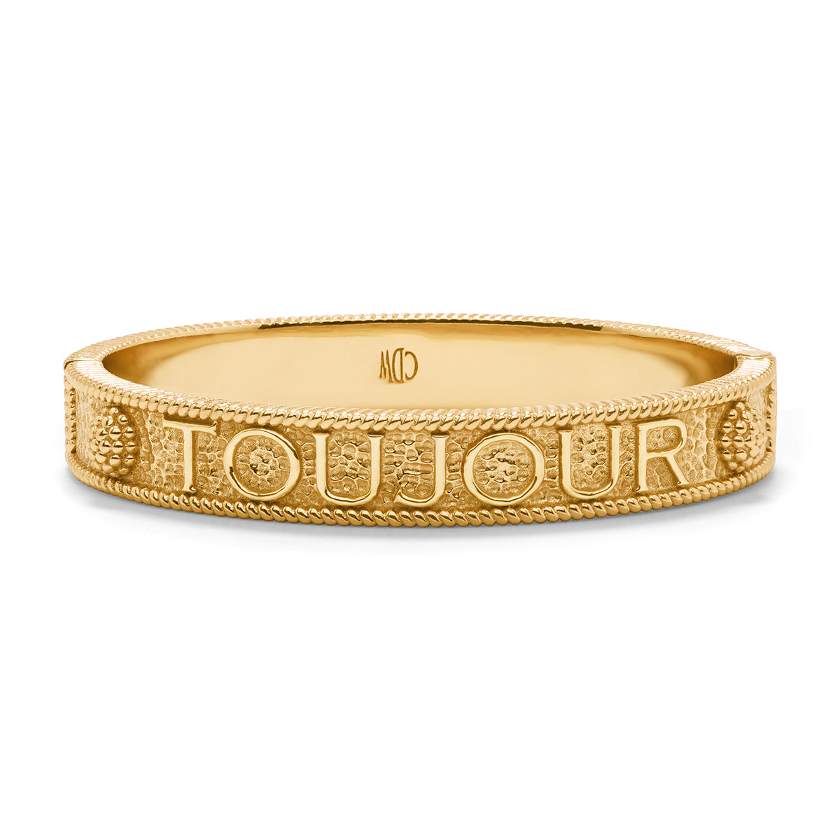 Capucine de Wulf “L'Amour Toujour” Hinged Bangle - Gold
