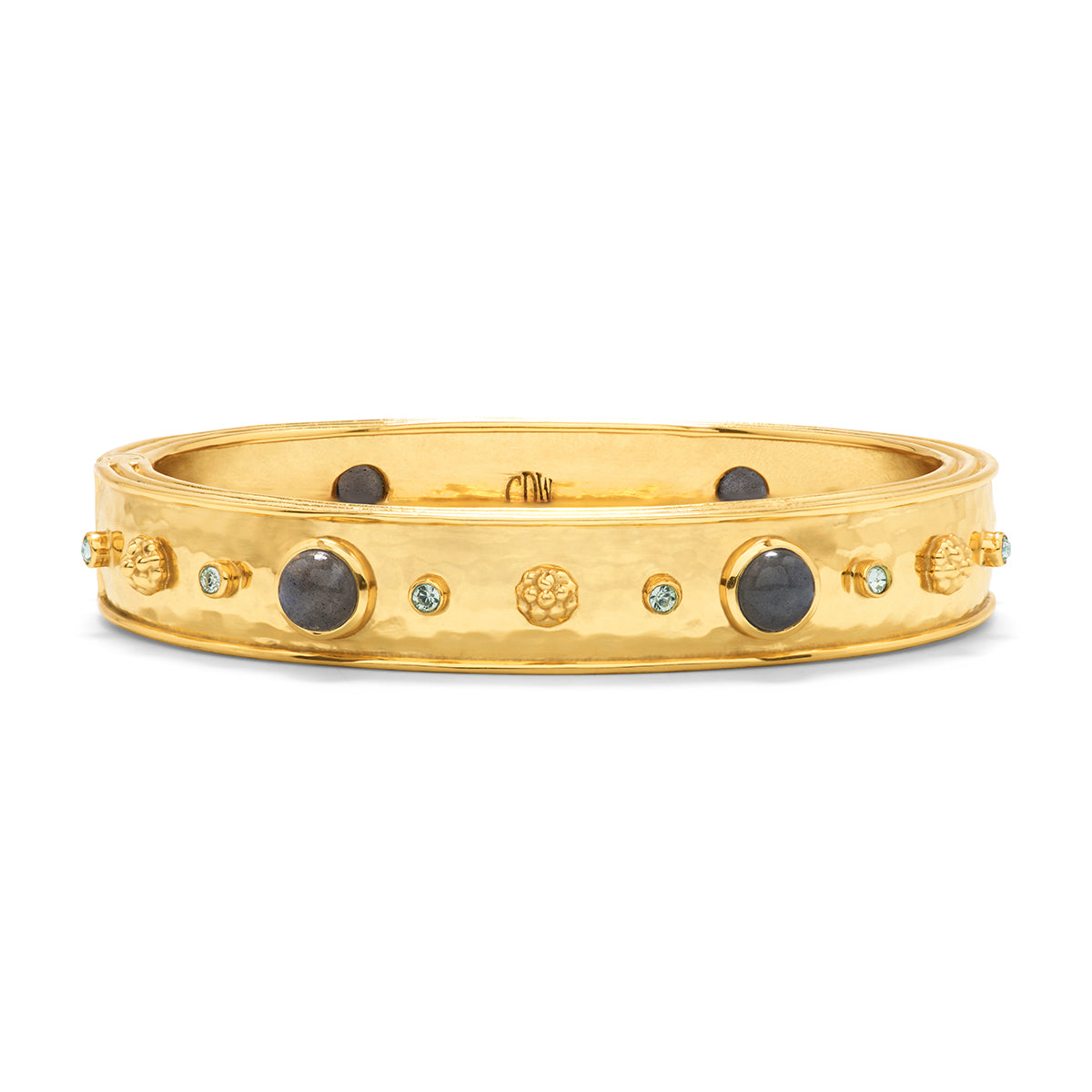 Capucine de Wulf “Cleopatra” Hinged Bangle - Gold/Blue Labradorite