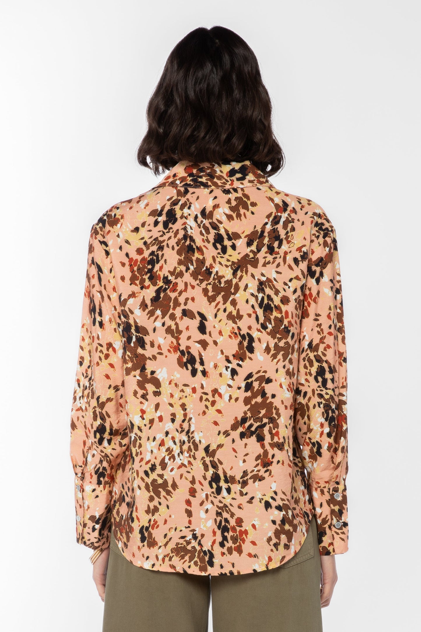 Velvet Heart "Ziggy" L/S Shirt-Coral Painted Leopard