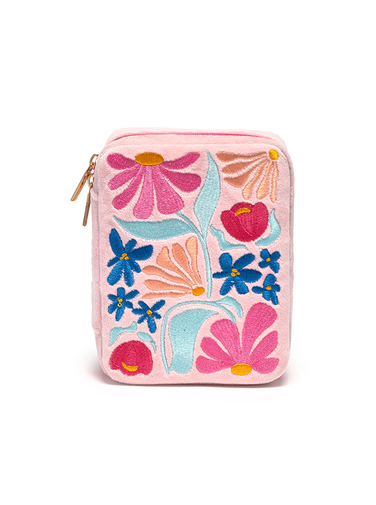 Living Royal Retro Flower Jewelry Zip Case