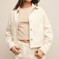 Z Supply All Day Cropped Denim Jacket-Off White