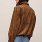 Z Supply Corin Bubble Hem Jacket-Saddle Suede