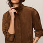 Z Supply Corin Bubble Hem Jacket-Saddle Suede