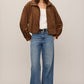 Z Supply Corin Bubble Hem Jacket-Saddle Suede