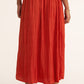 Z Supply Nicoline Crinkle Midi Skirt - Cabana Red