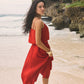 Z Supply Nicoline Crinkle Midi Skirt - Cabana Red