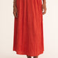 Z Supply Nicoline Crinkle Midi Skirt - Cabana Red