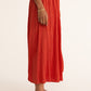 Z Supply Nicoline Crinkle Midi Skirt - Cabana Red
