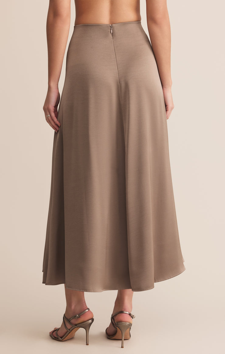 Z Supply Northpointe Satin Midi Skirt - Moonlight