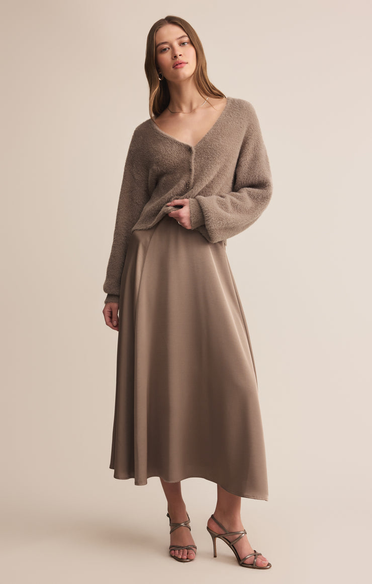 Z Supply Northpointe Satin Midi Skirt - Moonlight