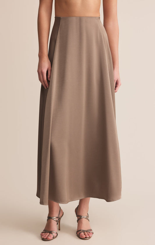 Z Supply Northpointe Satin Midi Skirt - Moonlight