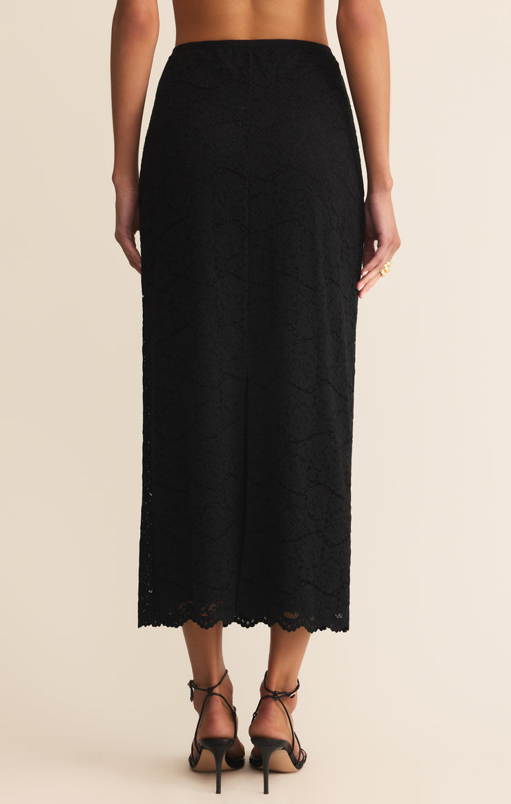 Z Supply Via Lace Midi Skirt-Black