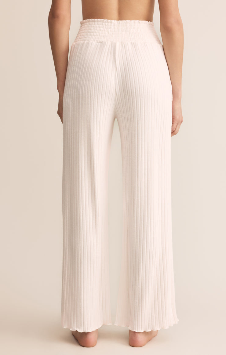 Z Supply Dawn Smocked Rib Pant-Vanilla Ice