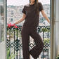 Z Supply Just Right Rib Tee-Cocoa Bean