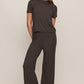 Z Supply Just Right Rib Tee-Cocoa Bean