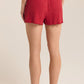 Z Supply Dawn Smocked Rib Short-Haute Red